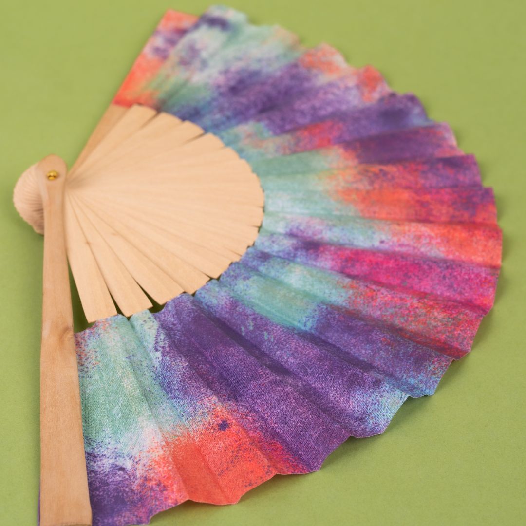 Best Stylish Street Art Printing Hand Folding Bamboo Fans to Stay Cool