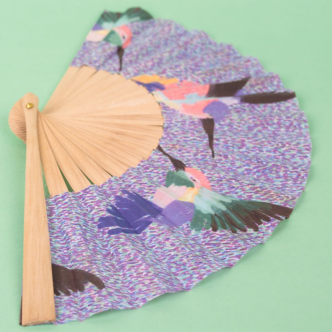 Best Stylish Birds Printing Hand Folding Bamboo Fans to Stay Cool